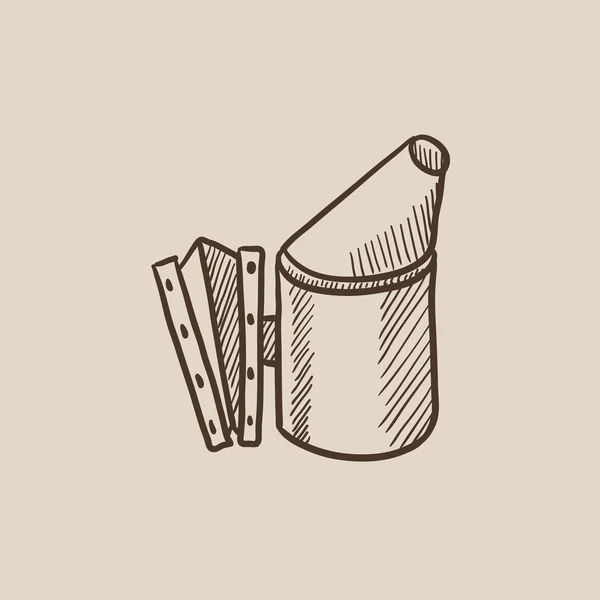 Bee hive roker sketch pictogram. — Stockvector