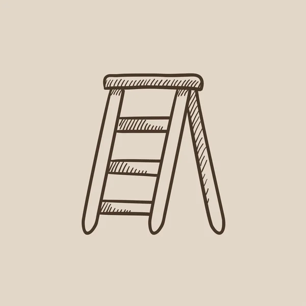 Stepladder sketch icon. — Stock Vector
