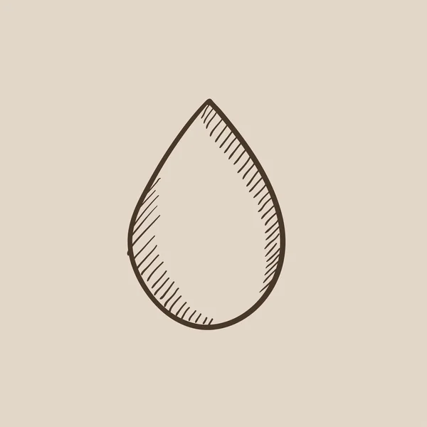 Icono de boceto de gota de agua . — Vector de stock