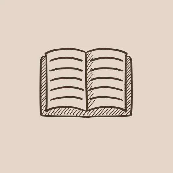 Open book sketch icon. — Stock Vector