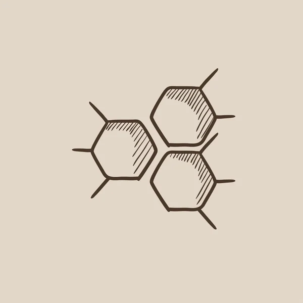 Icono de esbozo de fórmula química . — Vector de stock