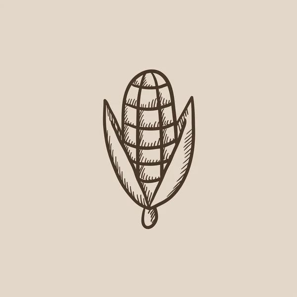 Ícone de esboço de milho . — Vetor de Stock