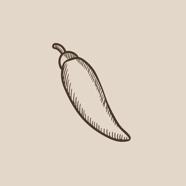 Icono de boceto de chile . — Vector de stock