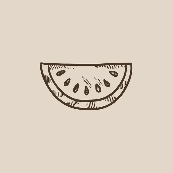 Icône croquis melon . — Image vectorielle