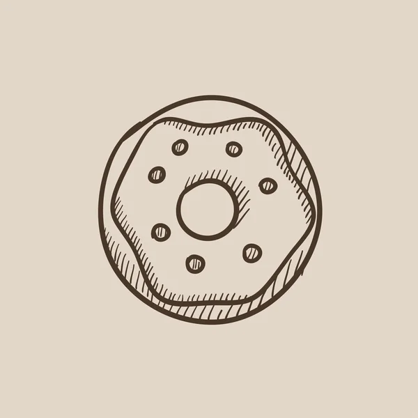 Doughnut sketch icon. — Stock Vector