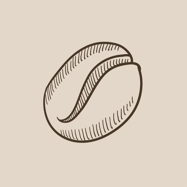 Icono de boceto de grano de café . — Vector de stock
