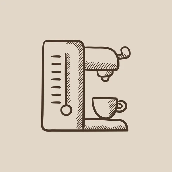 Koffie-/ theevoorzieningen schets pictogram. — Stockvector