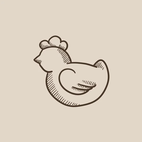 Chick sketch icon. — Stock Vector