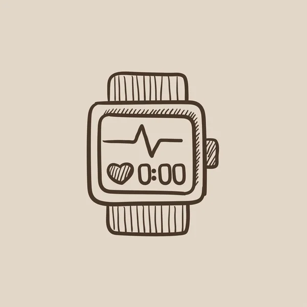 Icono de sketch Smartwatch . — Vector de stock