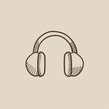 Kulaklık kroki simgesi.