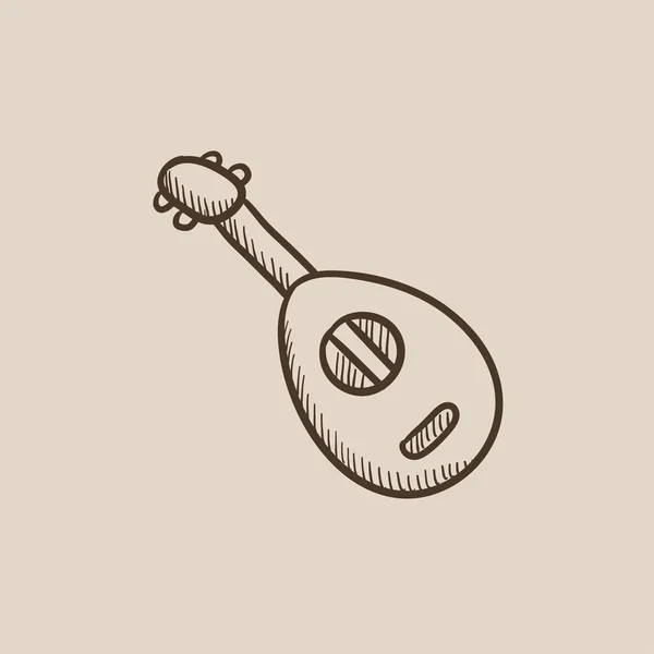 Icona schizzo mandolino . — Vettoriale Stock