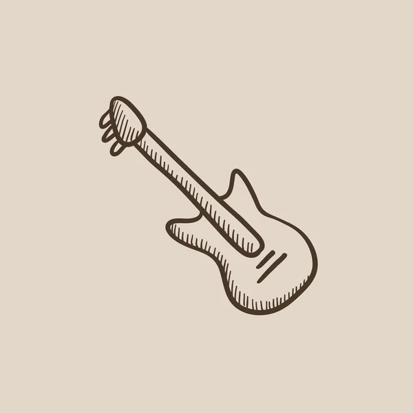 Elektrogitarren-Sketch-Ikone. — Stockvektor