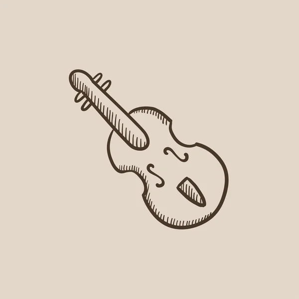 Icône de croquis pour violoncelle . — Image vectorielle