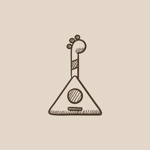 Balalaika icono del boceto . — Vector de stock