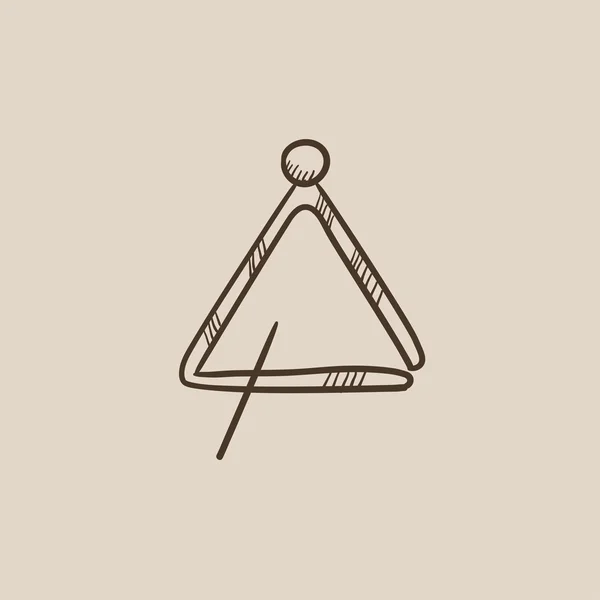 Ikona trojúhelníku skica. — Stockový vektor