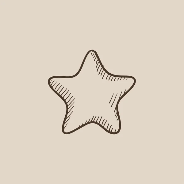 Clasificación estrella bosquejo icono . — Vector de stock