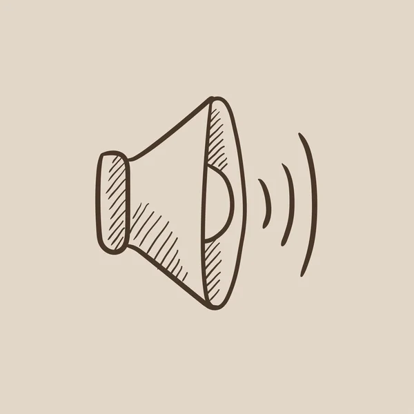Speaker volume sketch icon. — Stock Vector