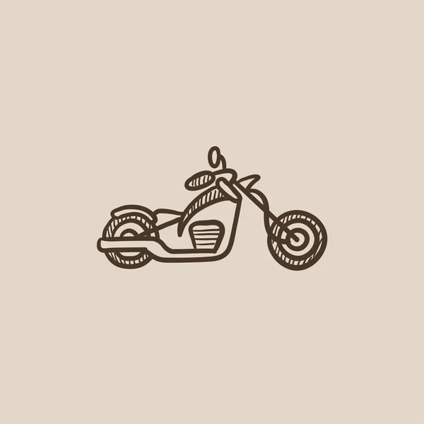 Icono de boceto de motocicleta . — Vector de stock