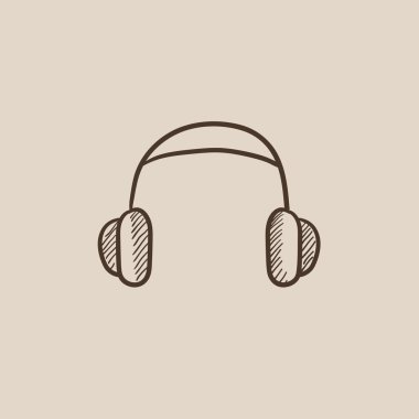 Kulaklık kroki simgesi.