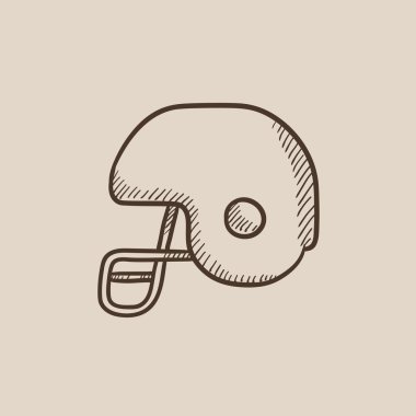 Hokey kask kroki simgesi.