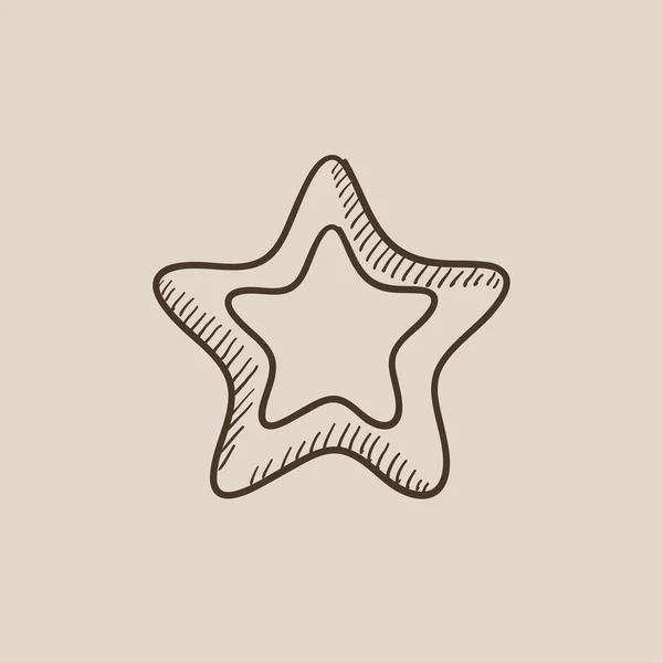 Піктограма рейтинг зірки ескізу . — стоковий вектор