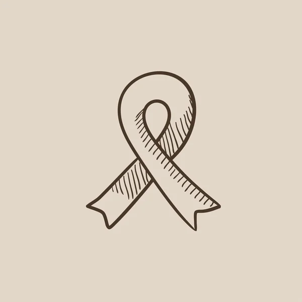 Ribbon sketch icon. — Stock Vector