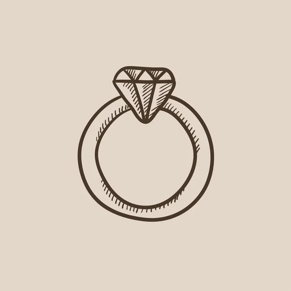 Иконка с бриллиантовым кольцом . — стоковый вектор