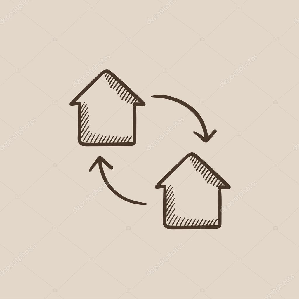 House exchange sketch icon. Stock Vector Image by ©VisualGeneration 105680672