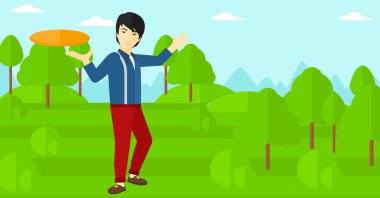 Adam oyun uçan disk.