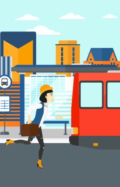 Kadın kayıp otobüsünü.