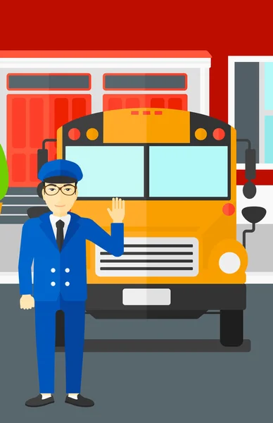 School bus driver. — Stock Vector