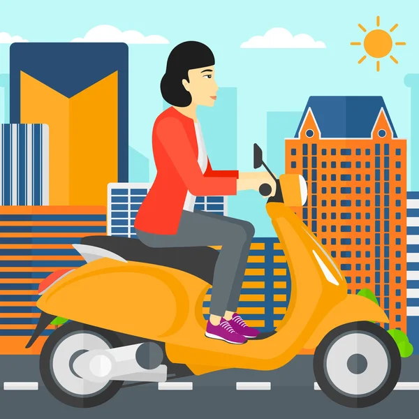 Scooter süren kadın..