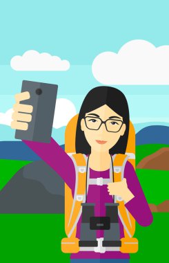 Backpckaer yapım selfie.