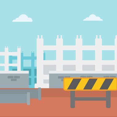 İnşaat sitenin arka planı.