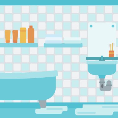 Arka plan banyo sızdıran lavabo.