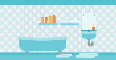 Arka plan banyo sızdıran lavabo.