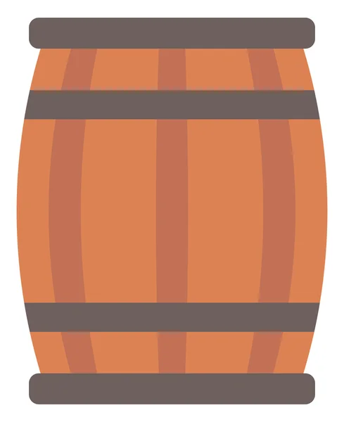 Barril de madera para vino . — Vector de stock