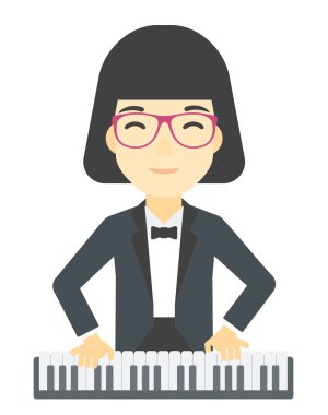 kadın piyano.