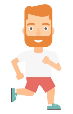 Sportif erkek koşu.