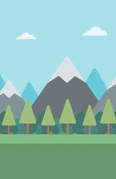 Fondo de paisaje de montaña . — Vector de stock