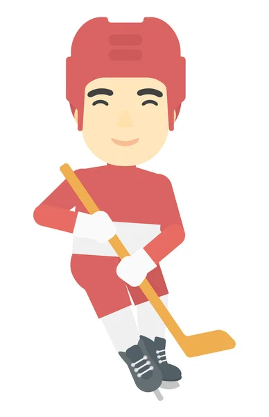 Ice-hockey male player. — Stock Vector