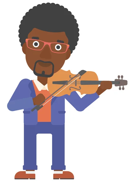Mann spielt Geige. — Stockvektor