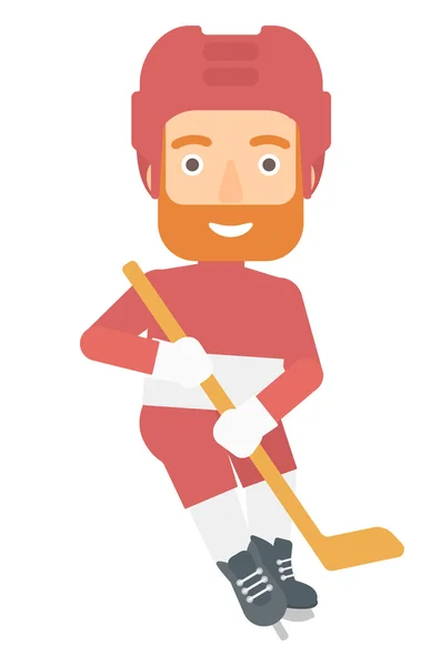 Ice-hockey male player. — Stock Vector