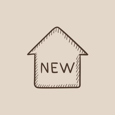 Yeni ev kroki simgesi.