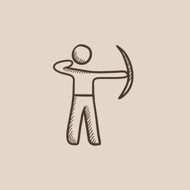 Archer yay kroki simgesi ile eğitim.