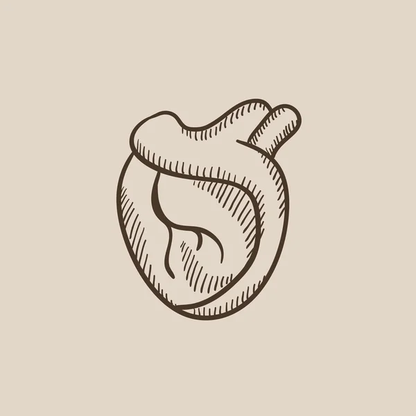 Heart sketch icon. — Stock Vector