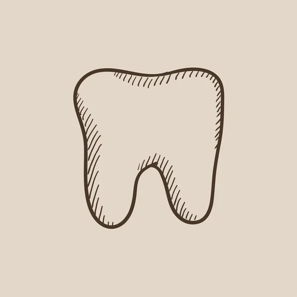 Tooth sketch icon. — Stock Vector