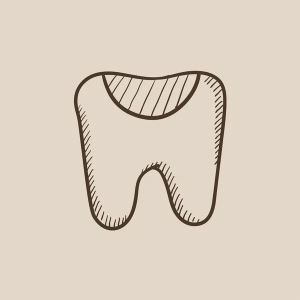 Icono de dibujo de caries dental . — Vector de stock
