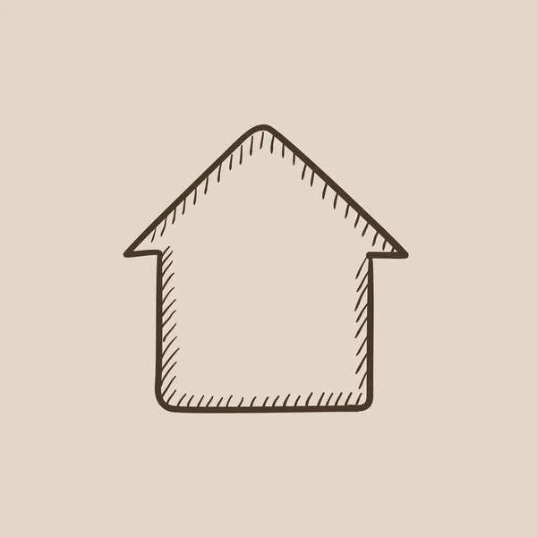 Casa icono de boceto . — Vector de stock