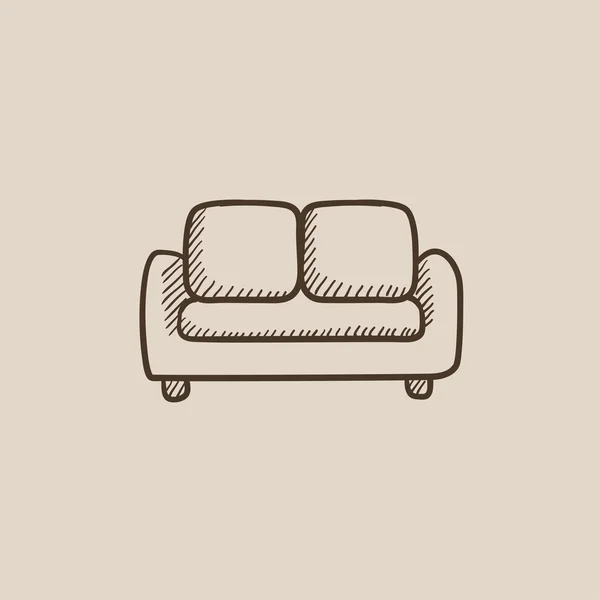 Sofa sketch icon. — Stock Vector